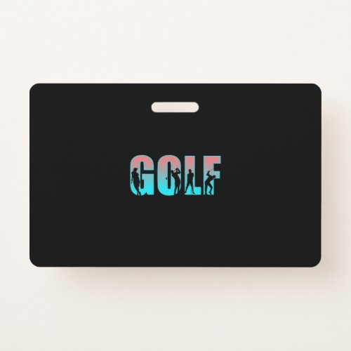 Golf Golfer Golf Clubs Gift Hybrid Badge
