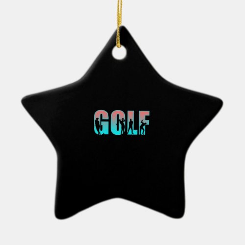 Golf Golfer Golf Clubs Gift Hybrid Ceramic Ornament