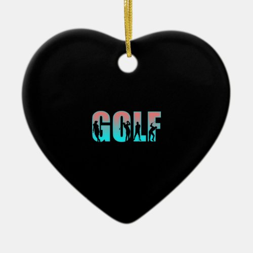 Golf Golfer Golf Clubs Gift Hybrid Ceramic Ornament