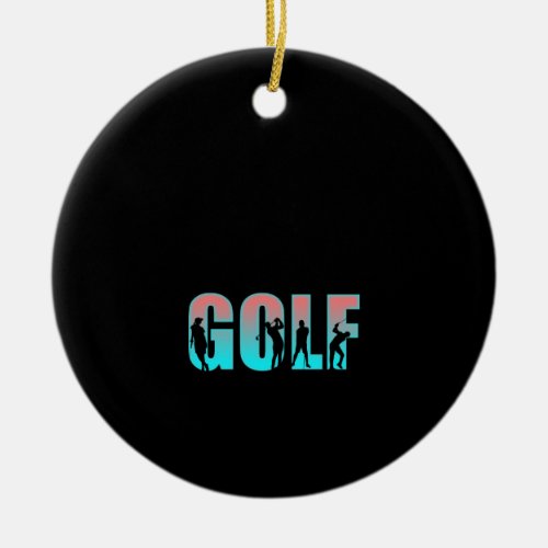 Golf Golfer Golf Clubs Gift Hybrid Ceramic Ornament