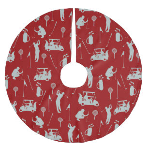 Golf  Golfer Golfing Cart  bag  Brushed Polyester Tree Skirt