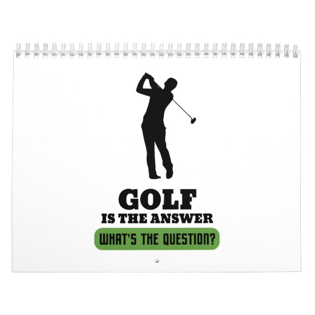 Golf Golfer Golfing Golf ball Golf course Calendar (Cover)