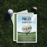 Golf Golfer Golfing Modern Men 30th Birthday Invitation<br><div class="desc">30th birthday ideas for men: a golf themed 30th birthday party invitation for him, featuring an illustration of a golf ball in an extreme close-up view, on a golf course background. A modern, elegant 30th birthday party invitation for your husband, boyfriend, partner, grandpa, uncle etc. who loves golfing and /...</div>