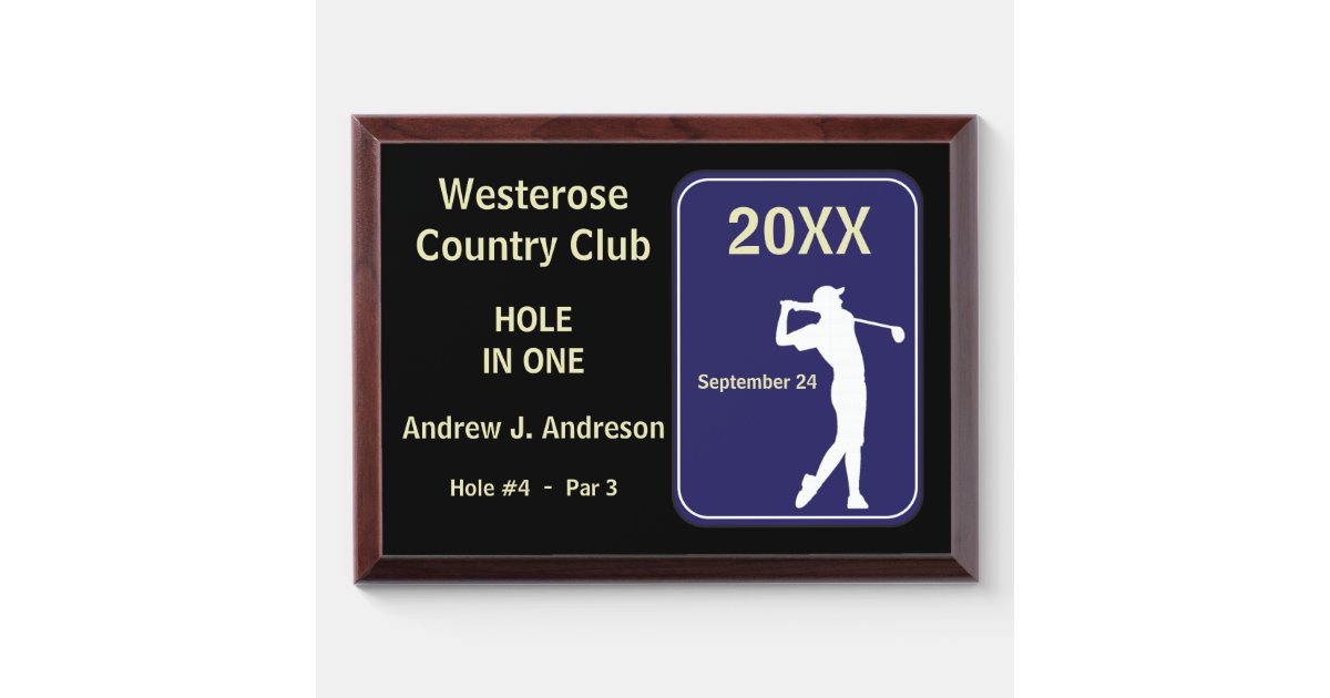 GOLF GOLFER HOLE IN ONE AWARD TOURNAMENT Zazzle