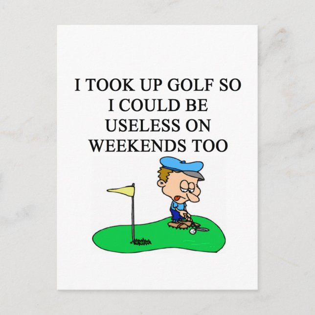 GOLF golfer joke Postcard (Front)