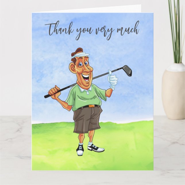 Golf Golfer Thank you card for golfer  (Front)