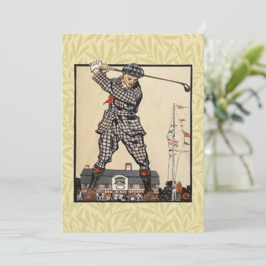 Golf Golfer Vintage Antique Golfing (Standing Front)