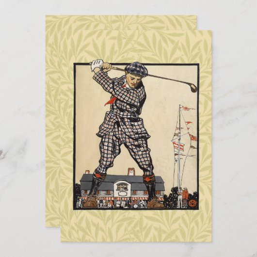 Golf Golfer Vintage Antique Golfing (Front/Back)