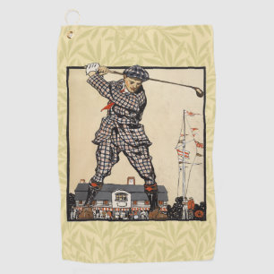 Golf Golfer Vintage Antique Golfing Towel