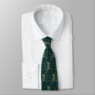 Golf Golfing Equipment Pattern Neck Tie