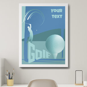 Golf golfing golfer Golf club text wall decor