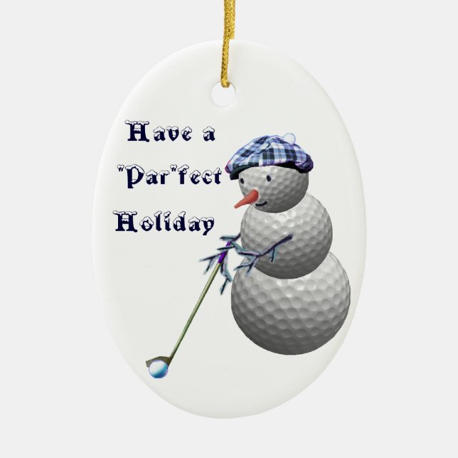 Golf Golfing Golfers Christmas Gifts Ornament (Front)