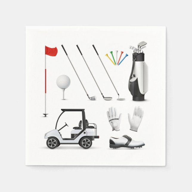 Golf Golfing Napkins (Front)