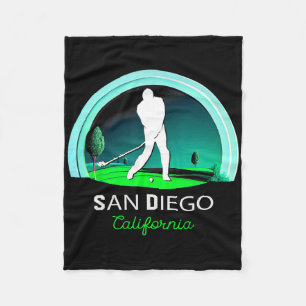 Golf Golfing San Diego Fleece Blanket