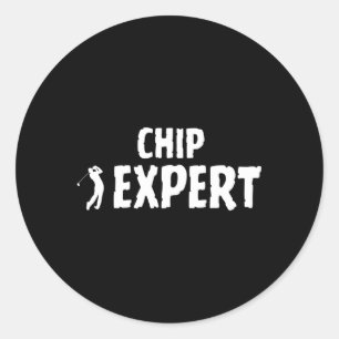 Golf Golfing Terminology Chip Shot Swing Expert Classic Round Sticker