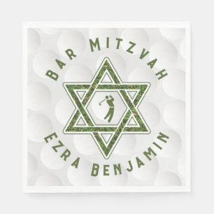 Golf Golfing Theme Golf Bar Mitzvah Napkins