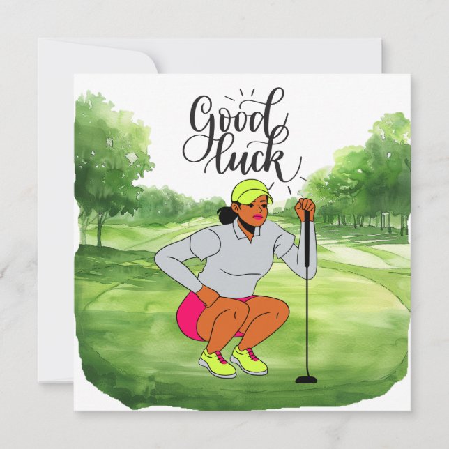 Golf "Good Luck on the Course, Lady Golfer!" (Front)