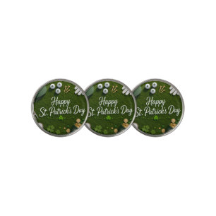 Golf Good Luck with shamrock St. Patrick's Day Ball Marker