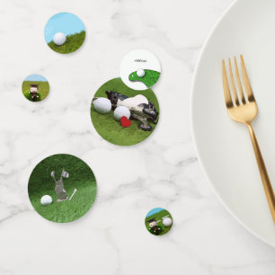 Golf graduate graduation confetti