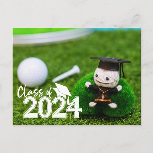 Golf graduation 2024  postcard