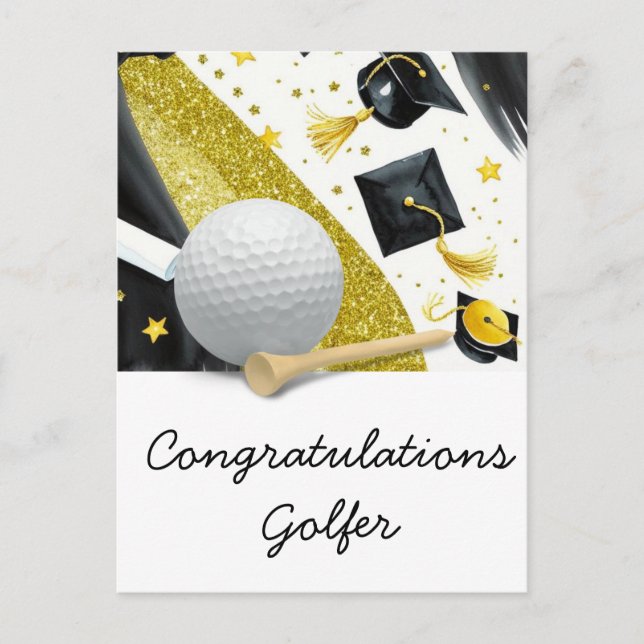 Golf Graduation Card – Congratulations Graduate (Front)