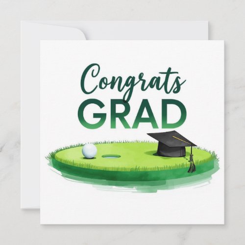 Golf Graduation Congratulations on Par for golfer  Card