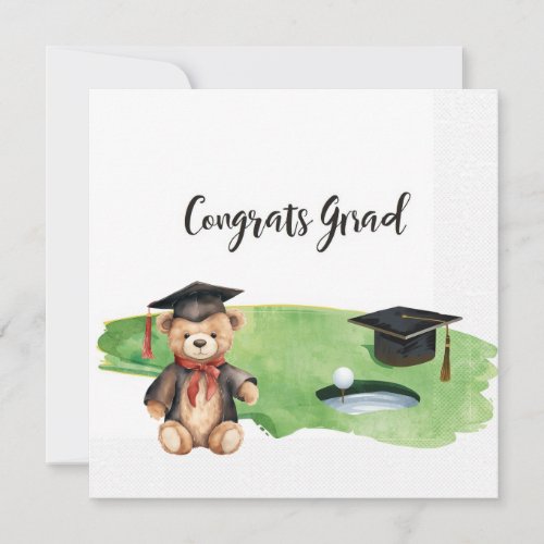 Golf Graduation Congratulations on Par for golfer  Card