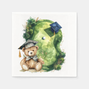 Golf Graduation Congratulations on putting green Napkins