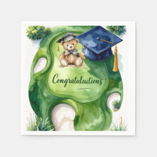 Golf Graduation Congratulations on putting green Napkins