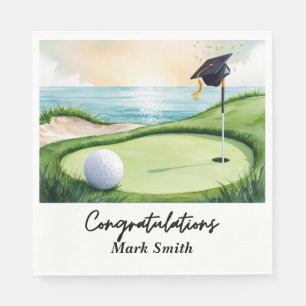 Golf Graduation for golfer on golf course  Napkins