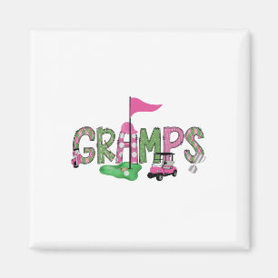 Golf Gramps Pink Hole In One Golf 1st Birthday Gir Magnet