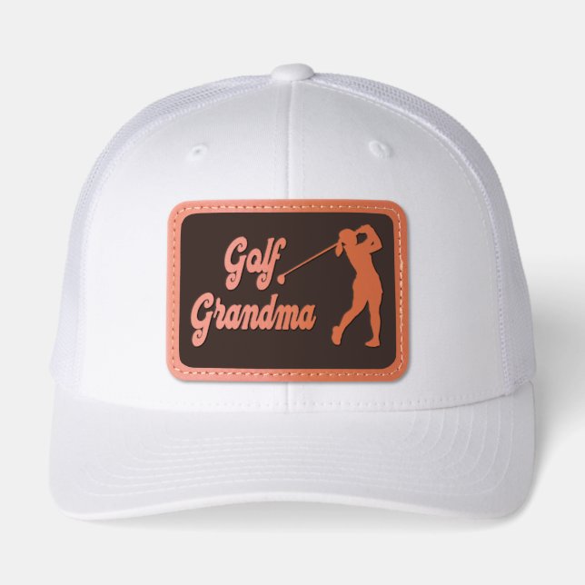 Golf Grandma Leather Patch Hat (Front)