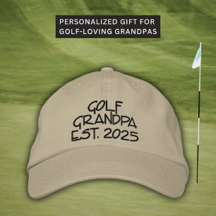 Golf Grandpa Est. Year Embroidered Custom Hat