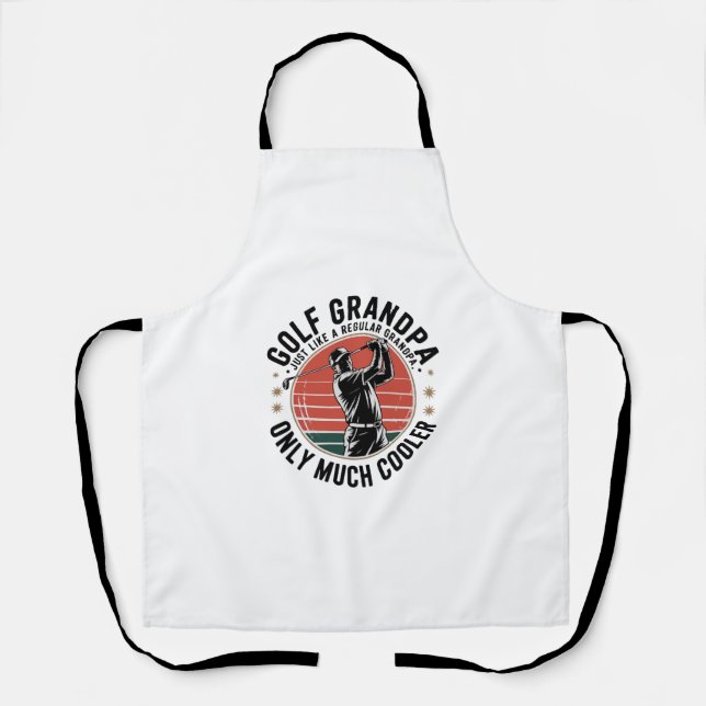 Golf Grandpa Just Like a Regular GrandpA (2) Apron (Front)