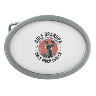 Golf Grandpa Just Like a Regular GrandpA (2) Belt Buckle