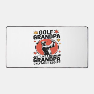 Golf Grandpa Just Like a Regular Grandpa Desk Mat