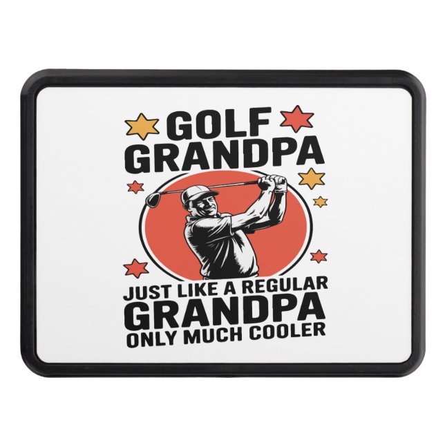 Golf Grandpa Just Like a Regular Grandpa Hitch Cover (Front)