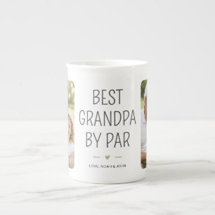 Golf Grandpa Photo Gift Father's Day Birthday Bone China Mug