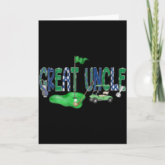 Golf Great Uncle Hole In One Golf 1st Birthday Boy Card