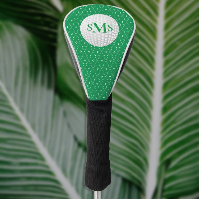 Golf Green 3 Initial Monogram Head Cover (Creator Uploaded)