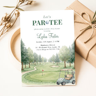 Golf Green Boy Baby Shower Par-Tee Invitation