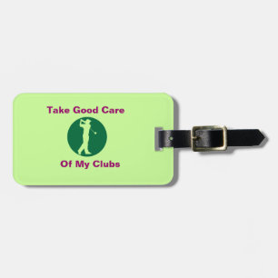 Golf  Green "Light Green" Personalized Bag Tag