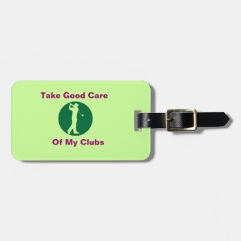 Golf  Green "light Green" Personalized Bag Tag by DKGolf at Zazzle