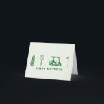 Golf green line drawing Birthday card<br><div class="desc">Add a touch of sporty sophistication to your celebration with our Golf Cocktail Napkins. Perfect for golf-themed weddings, parties, or events, these napkins feature charming illustrations of golf clubs and greens, bringing a playful yet elegant vibe to your gathering. Made from high-quality materials, our cocktail napkins are both absorbent and...</div>