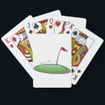 Golf Green Playing Cards<br><div class="desc">In golf you want to get on the green and then into the hole. This design is of a lovely looking green with the hole and flag sticking out of the hole. That is the target. This golf green design looks great on these playing cards. Perfect for yourself or as...</div>
