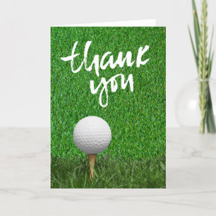 GOLF Greens Gratitude: Fairway Letterpress Thank You Card