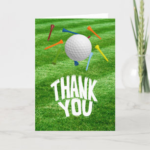 GOLF Greens Gratitude: Fairway Letterpress Thank You Card