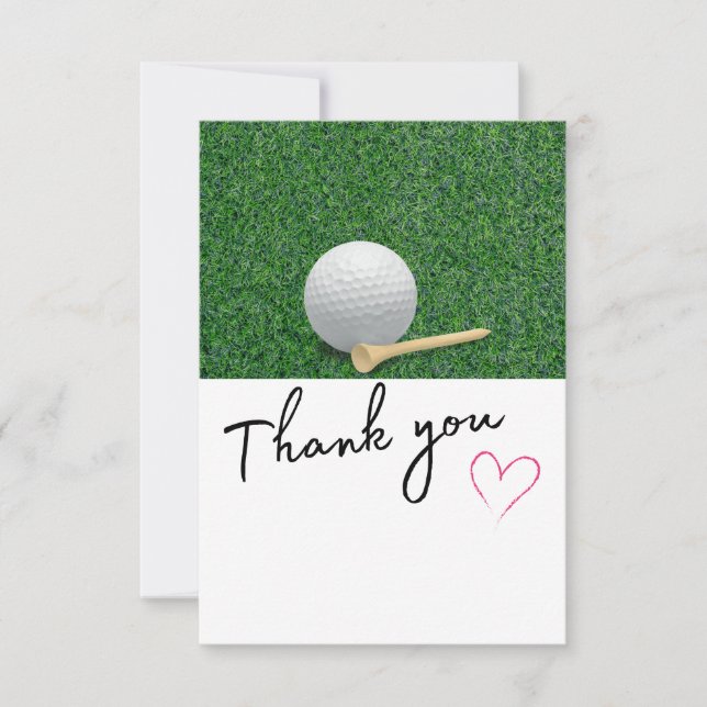 GOLF Greens Gratitude: Fairway Thank You Card (Front)