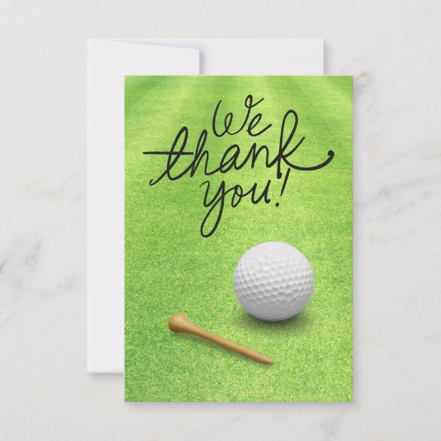 GOLF Greens Gratitude: Fairway Thank You Card (Front)