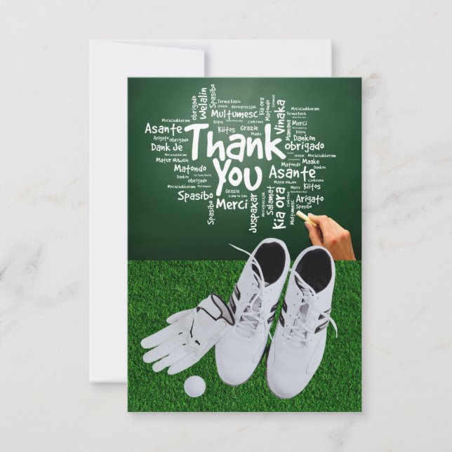 GOLF Greens Gratitude: Fairway Thank You Card (Front)